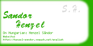 sandor henzel business card